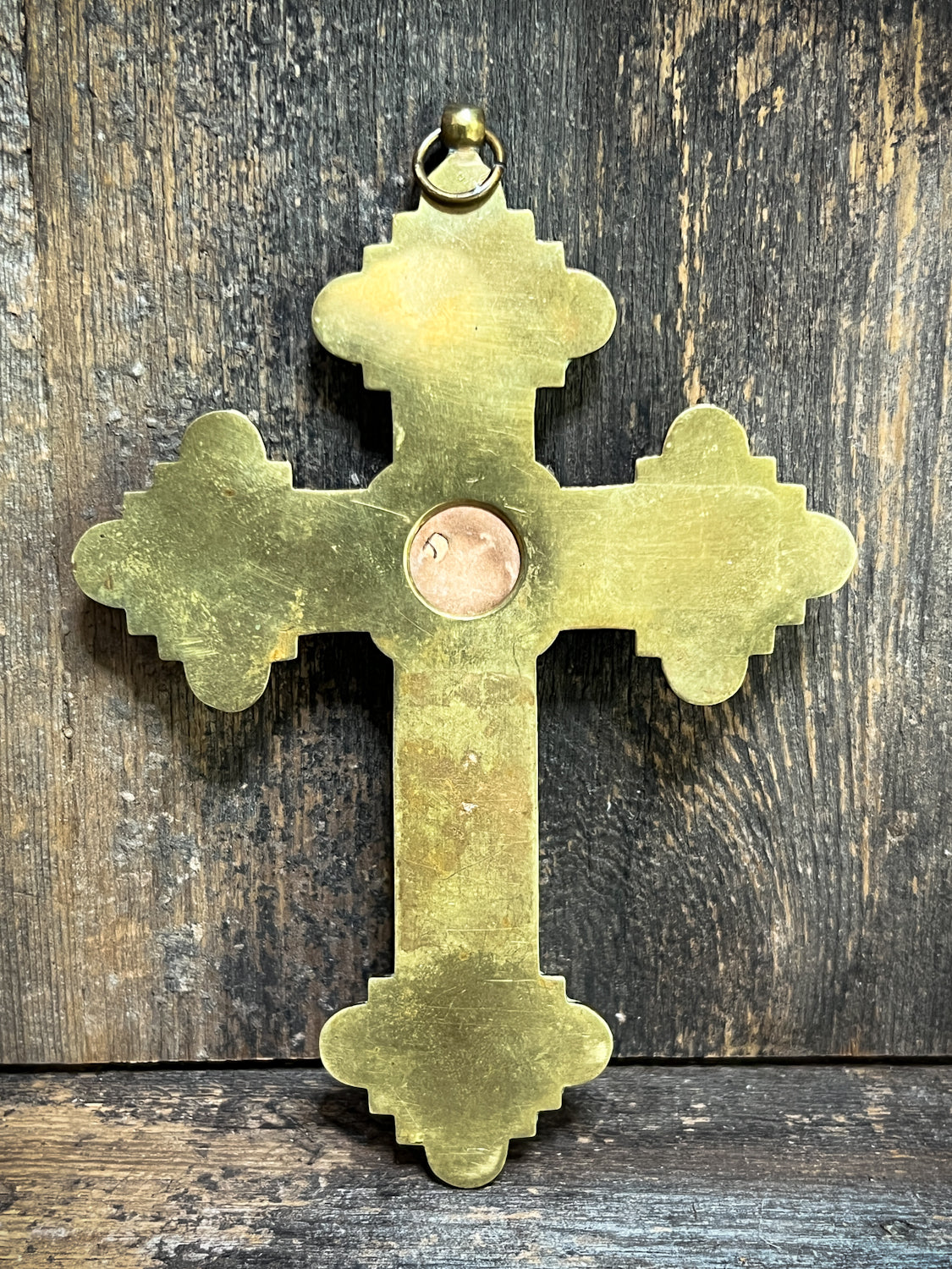 Unreal Micro-Mosaic Mid-19th Century Cross w/ Hand Painted Porcelain Centrepiece