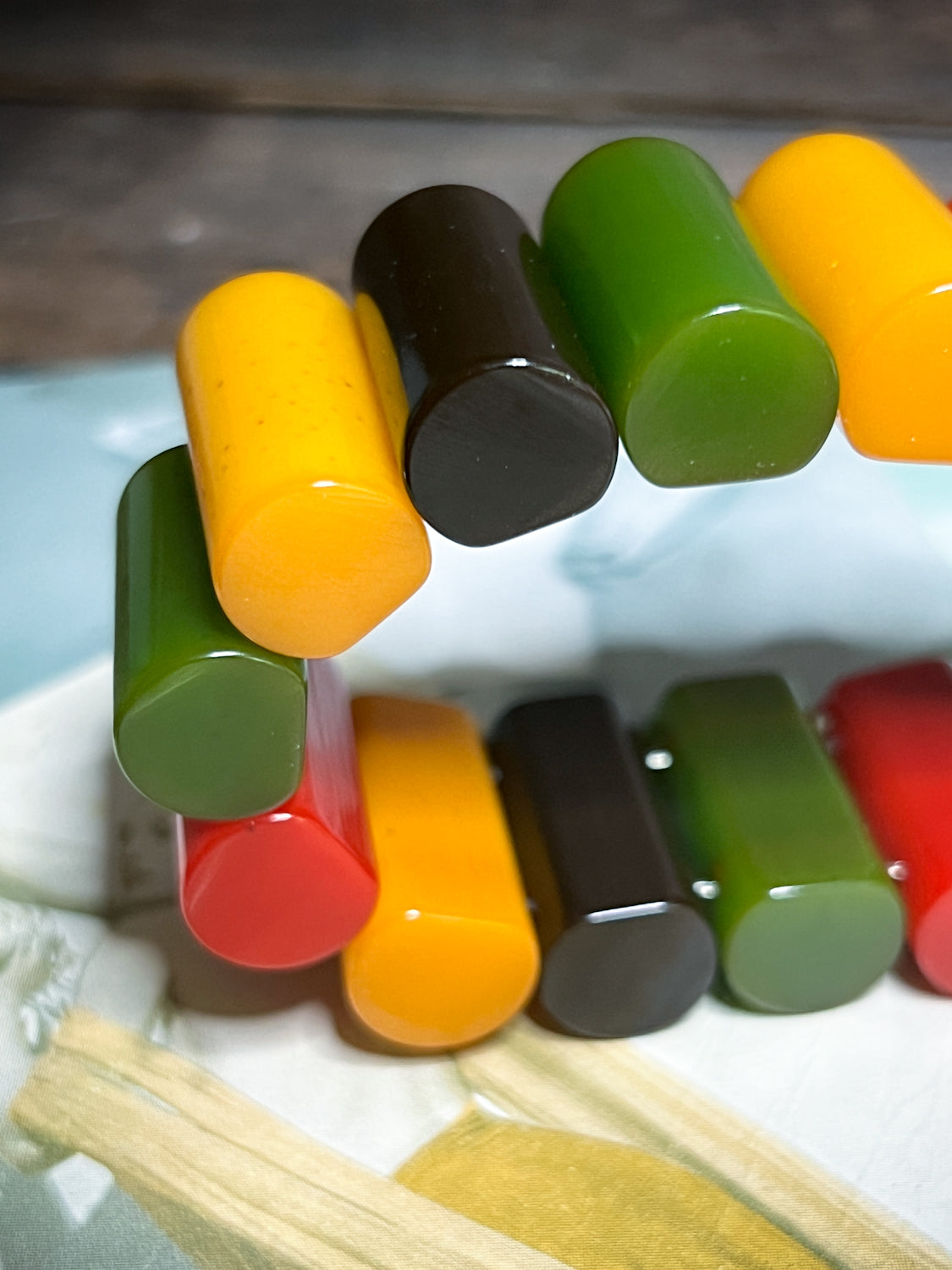 Rare Bakelite Stretch Bracelet, Iconic Art Deco Design