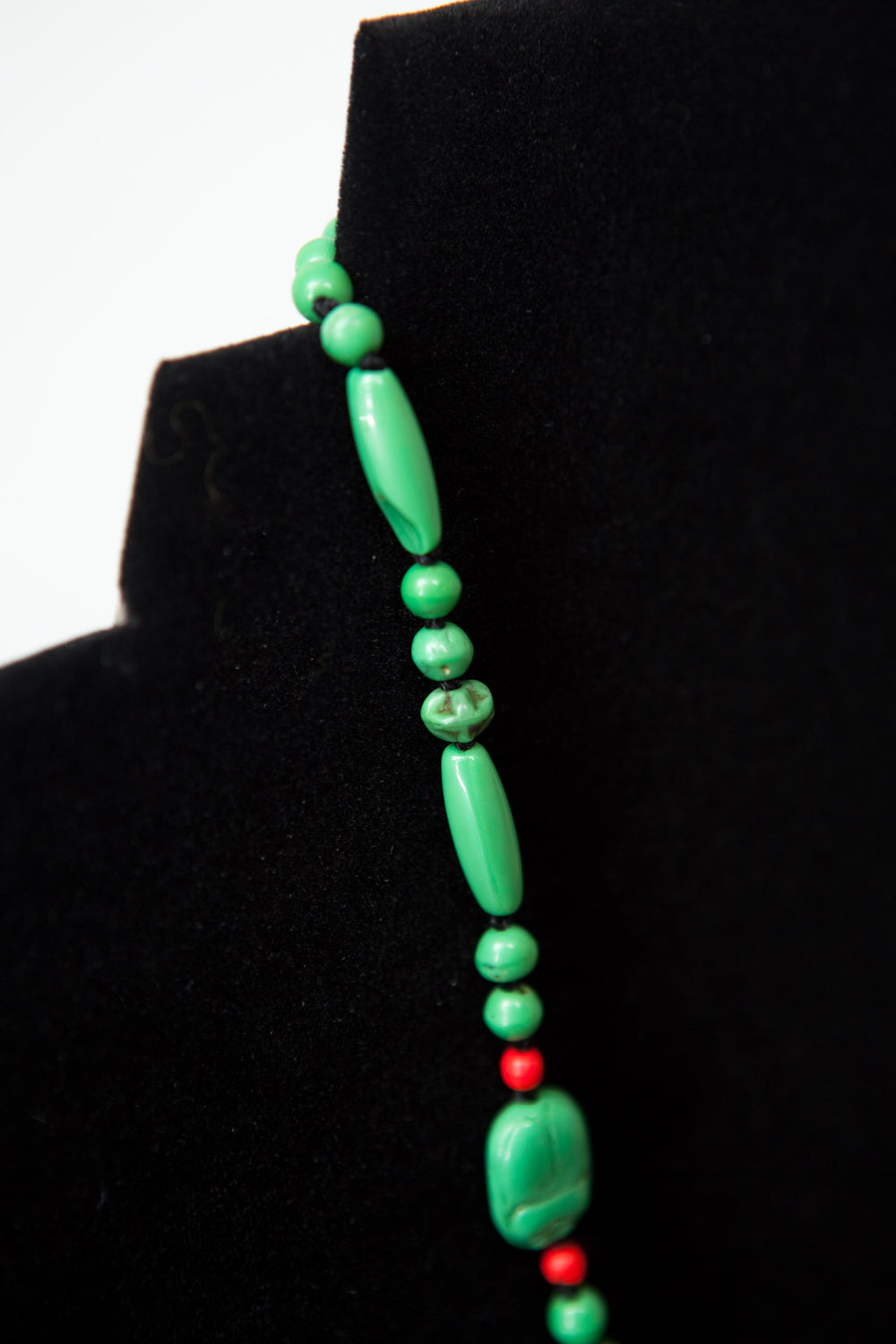 Gorgeous 1920s Glass Bead and Scarab Necklace by the Neiger Brothers