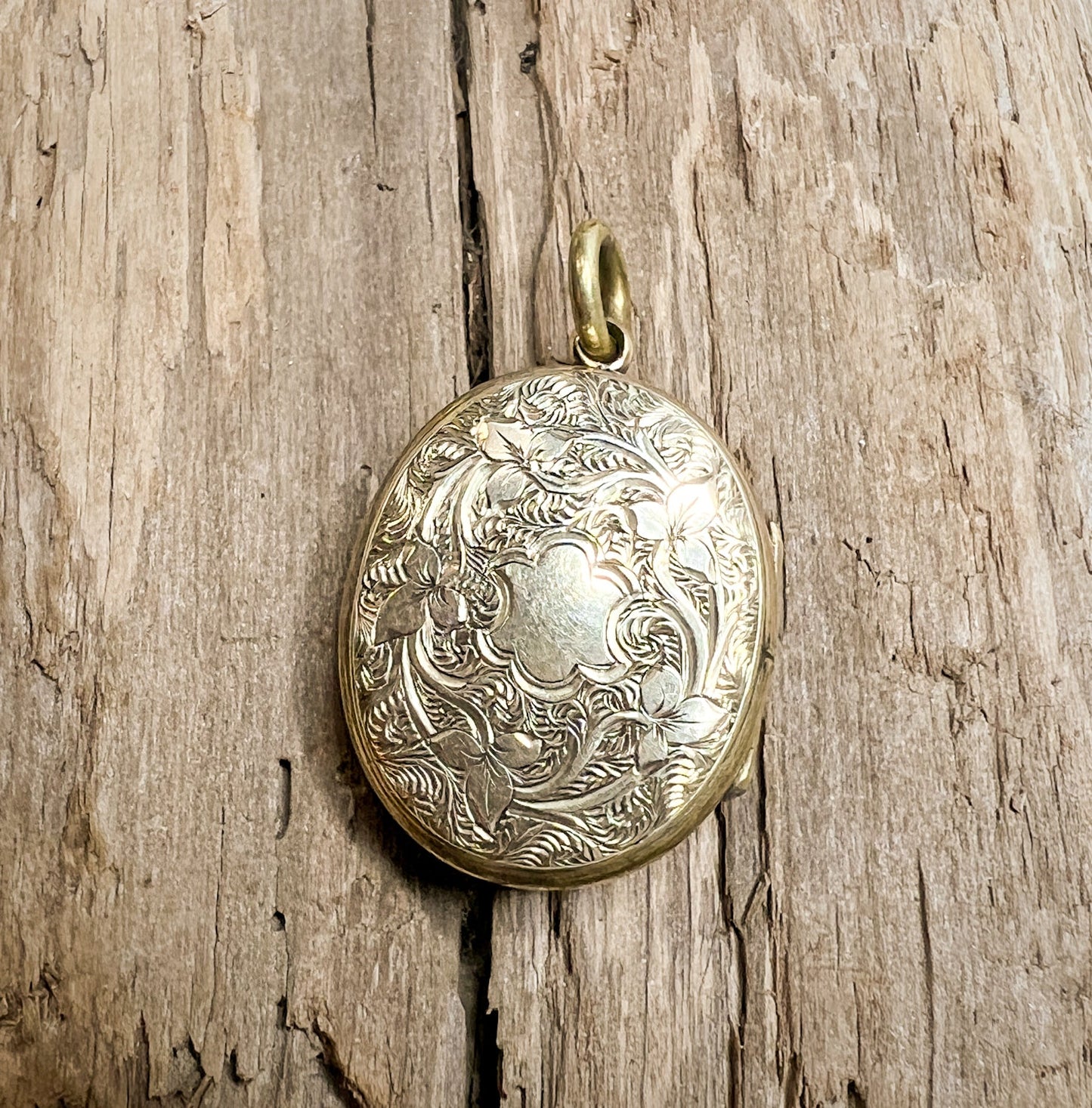 Lovely Victorian Era Gold Filled & Blue/White Enamel Locket w/ Photo & Hair