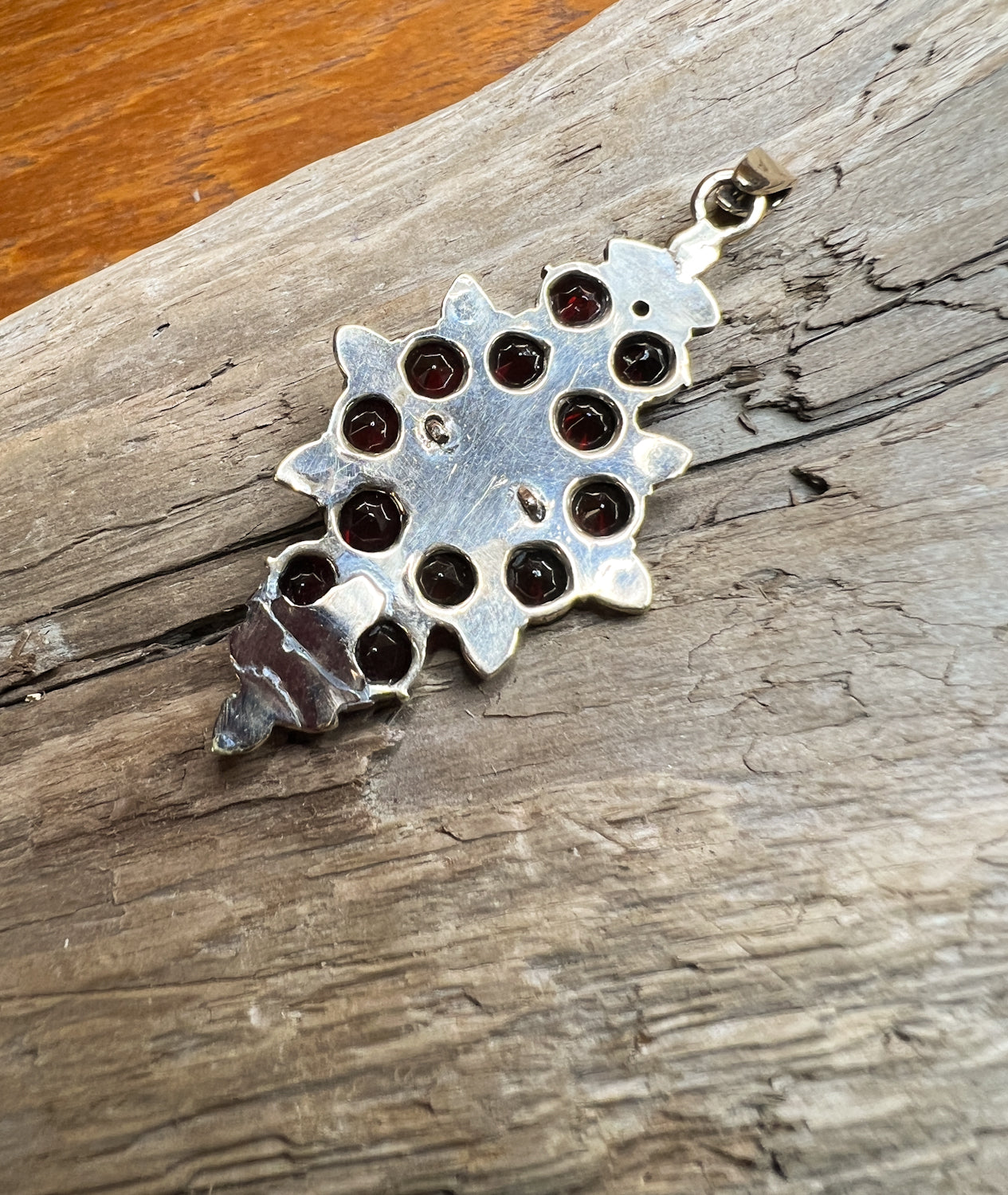 Antique Georgian Era Garnet & 9K Gold Pendant