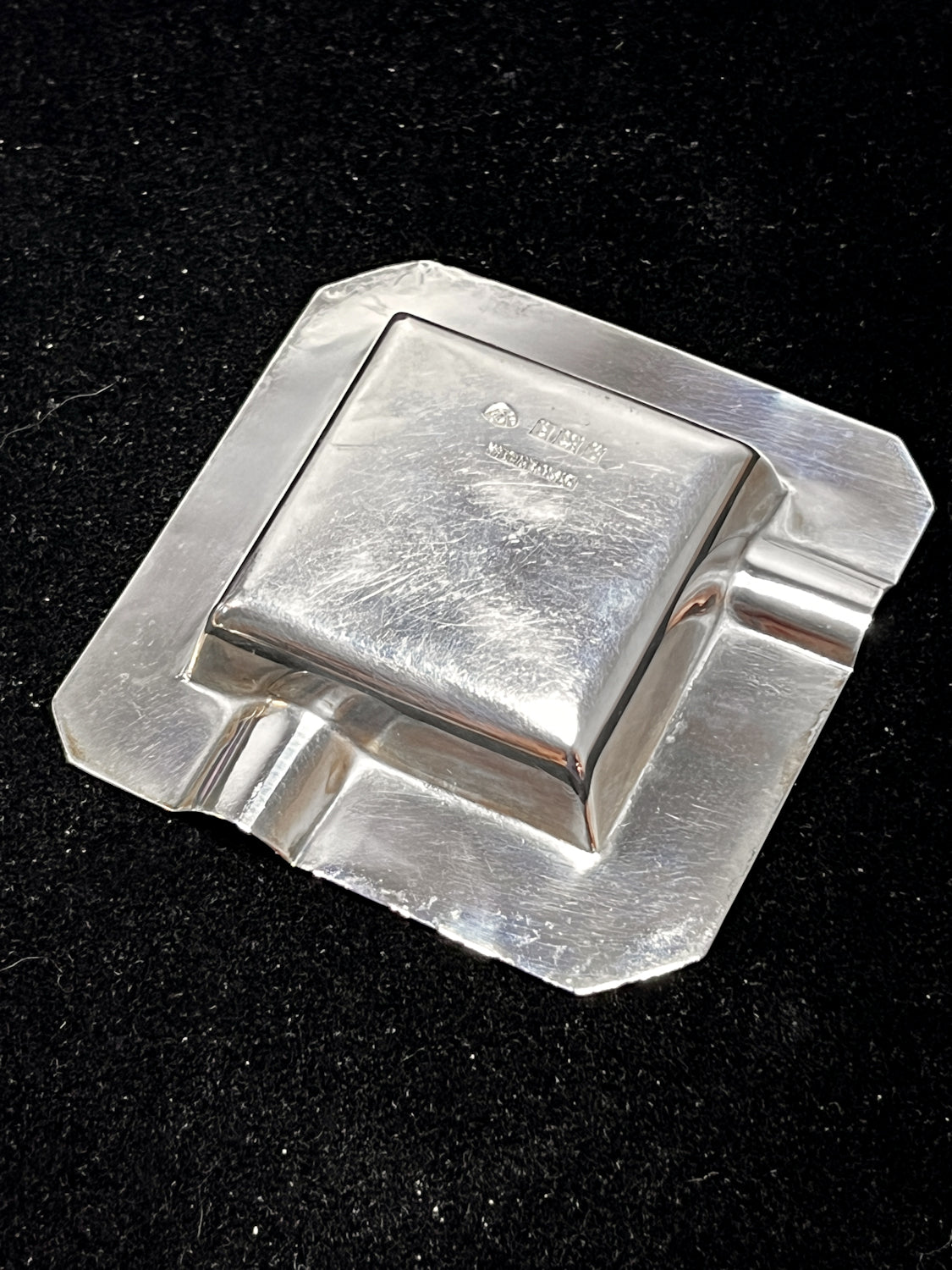 Fabulous Art Deco Sterling Silver Ashtray with History